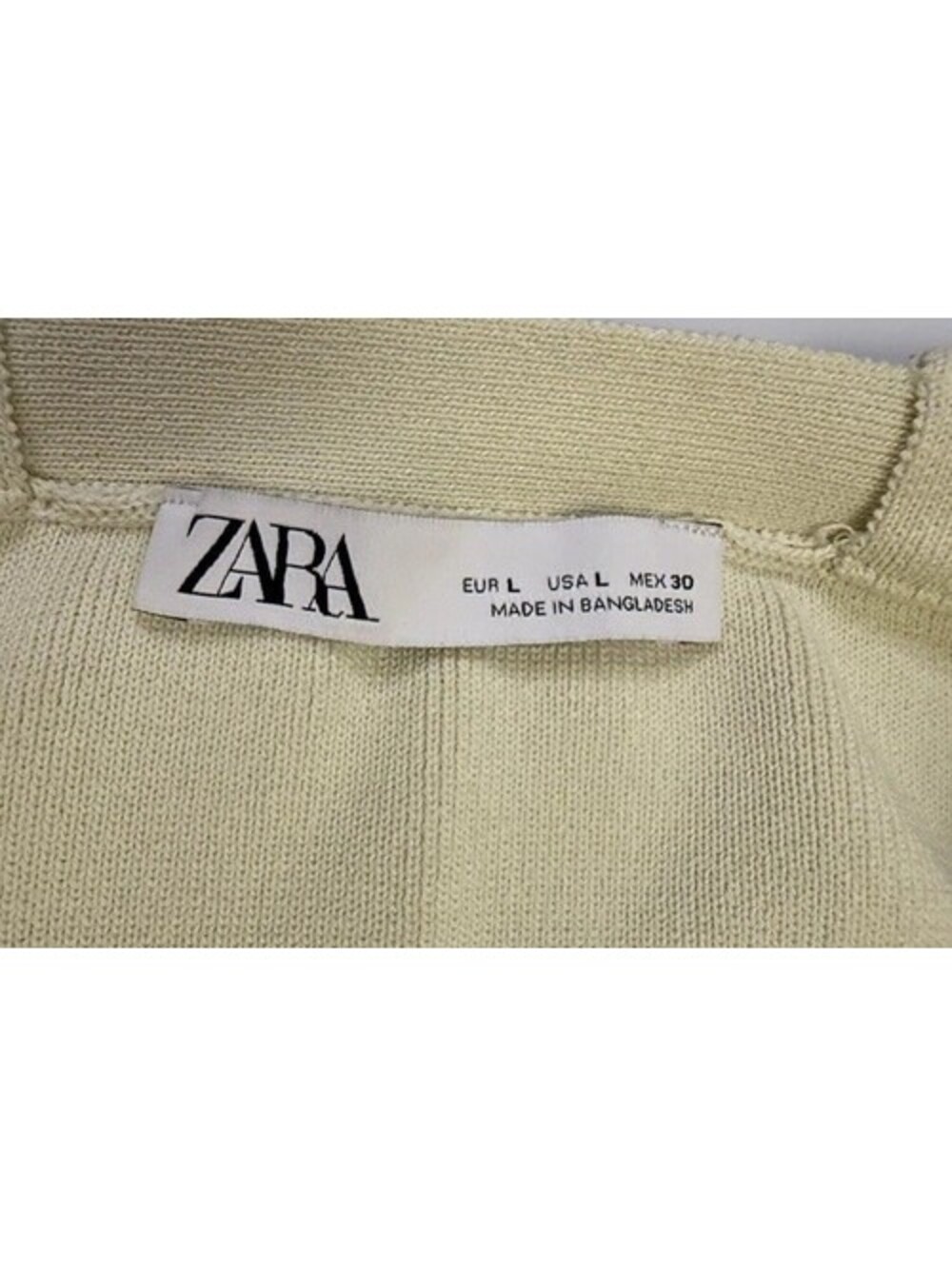 ZARA Beige Knit Square Neck Strappy Sleeveless Midi Slip Dress Women's L - Picture 14 of 16